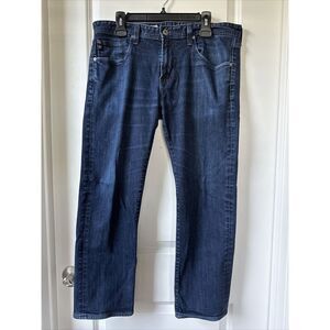 AG Adriano Goldschmied Matchbox Slim Straight Jeans Size 36x34* Dark Wash USA